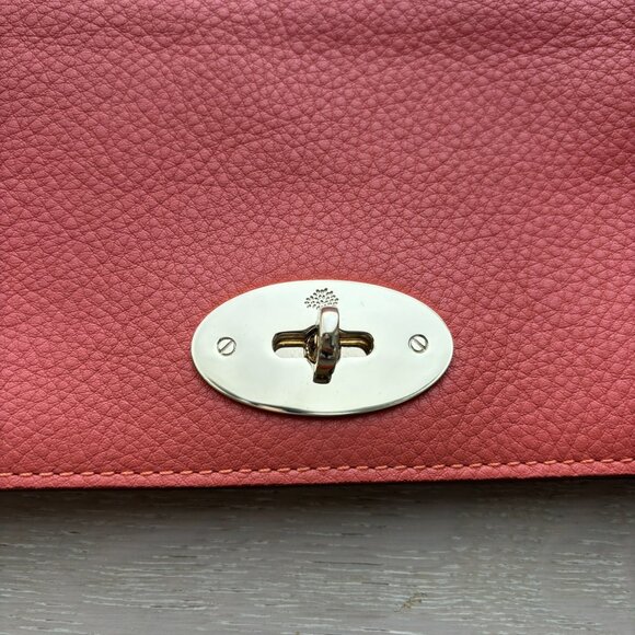BNWT Mulberry Bayswater Clutch Wallet on Chain in Burnt Peach - Picture 4 of 8